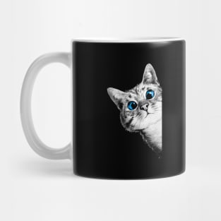 Tabby Cat Blue Eyes Tabby Cat Mug